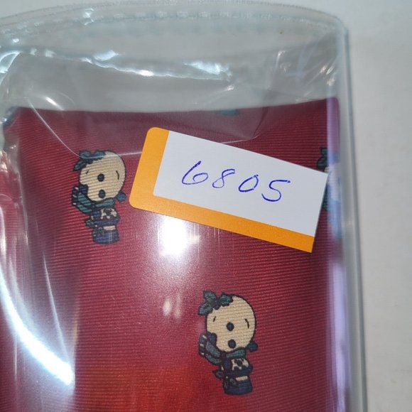 Pure Silk by Wembley Necktie Men Snowmen All Over Print Silk Red Christmas - Picture 7 of 7